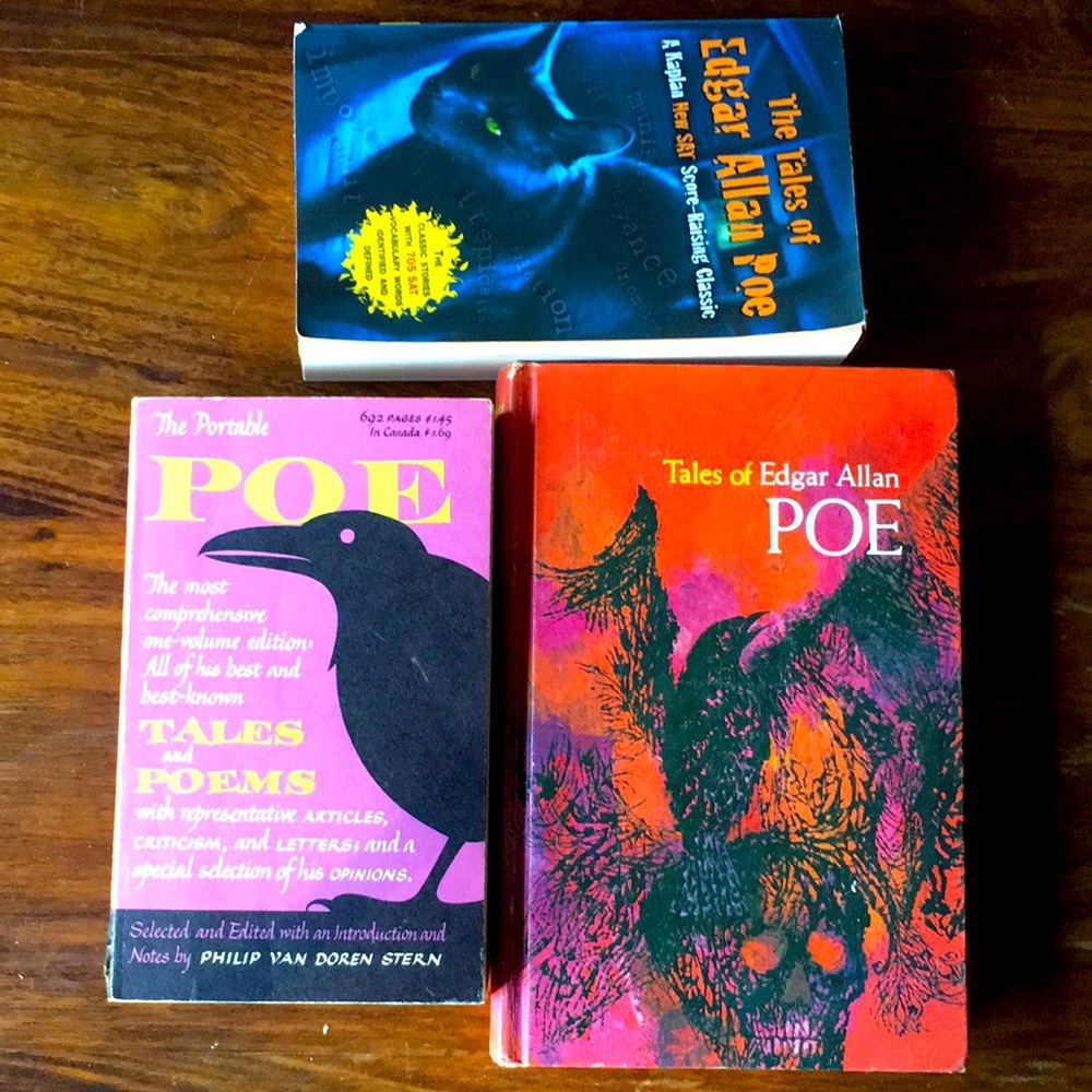 3 Edgar Allan Poe Books: Portable Poe + 2 Tales of Edgar Allan Poe